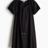 H & M - Jurk met drawstring - Zwart