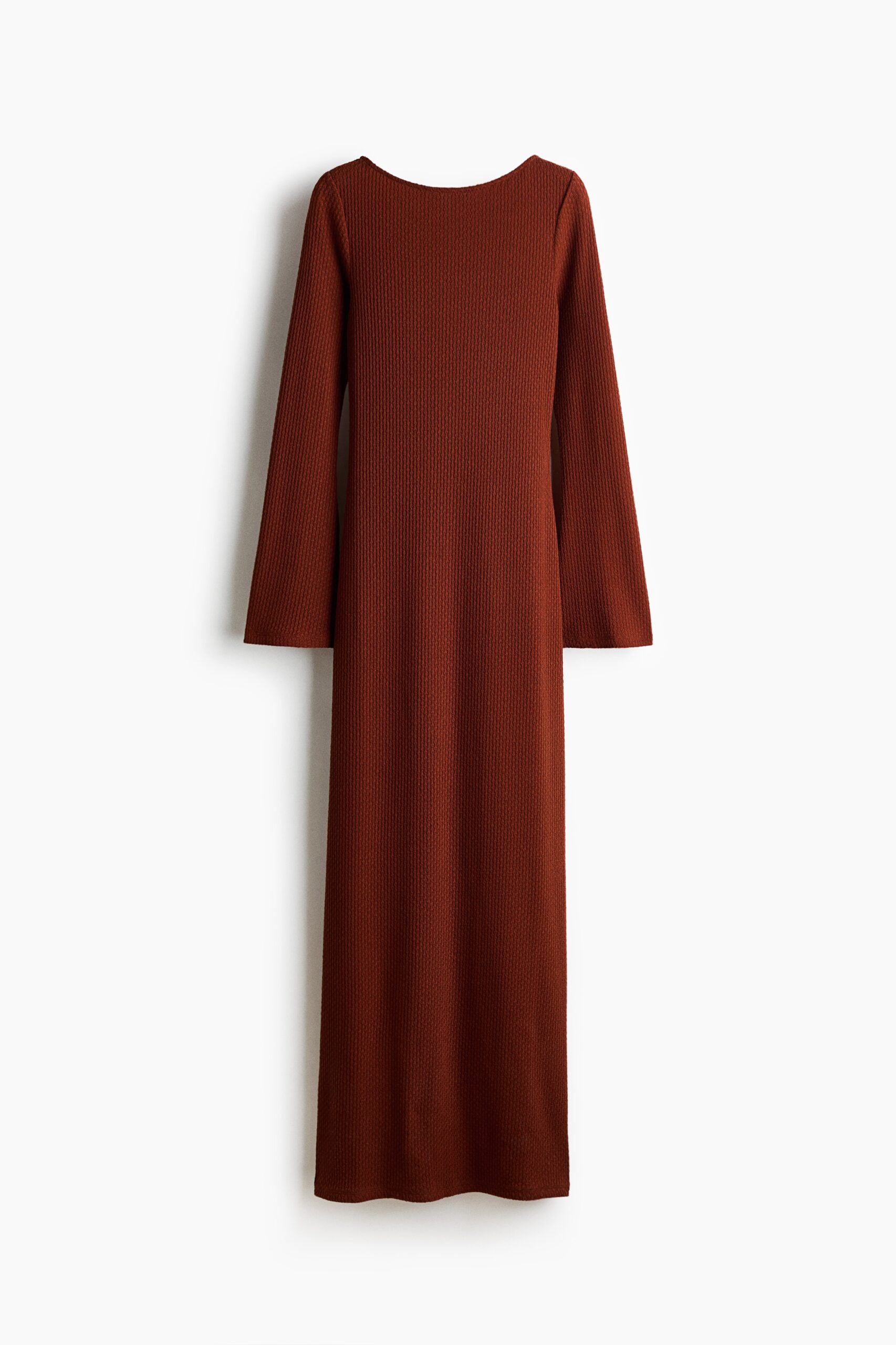 H & M - Structuurgebreide maxi-jurk - Bruin