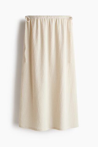 H & M - Crinklerok met drawstring - Lichtbeige