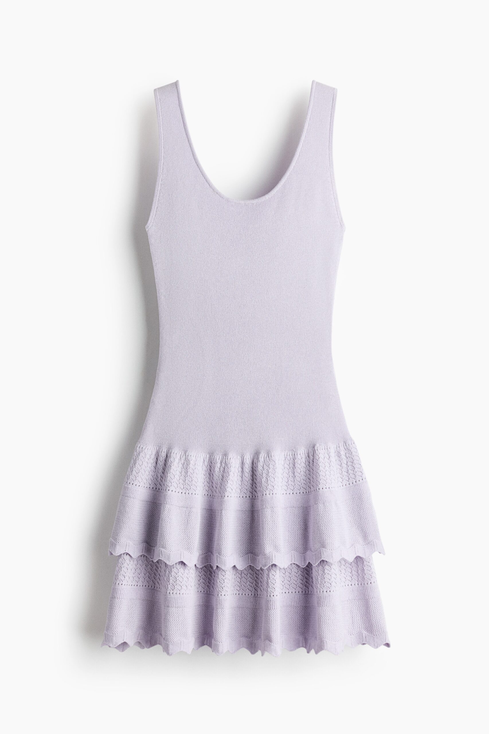 H & M - Jurk met volantrok - Lichtpaars