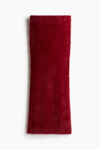 H & M - Gebreide fluffy rok - Donkerrood