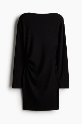 H & M - Gedrapeerde bodyconjurk - Zwart