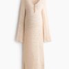 H & M - MAMA Jurk met gehaakte look - Lichtbeige