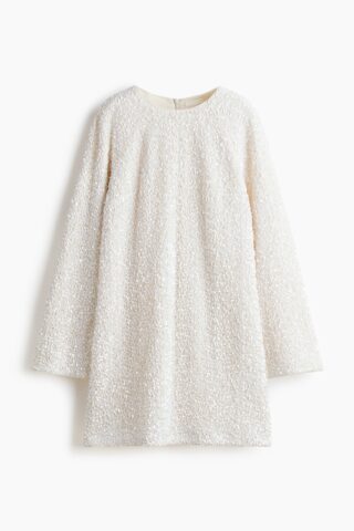 H & M - Mini-jurk met pailletten - Wit