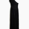 H & M - Gedrapeerde one-shoulderjurk - Zwart