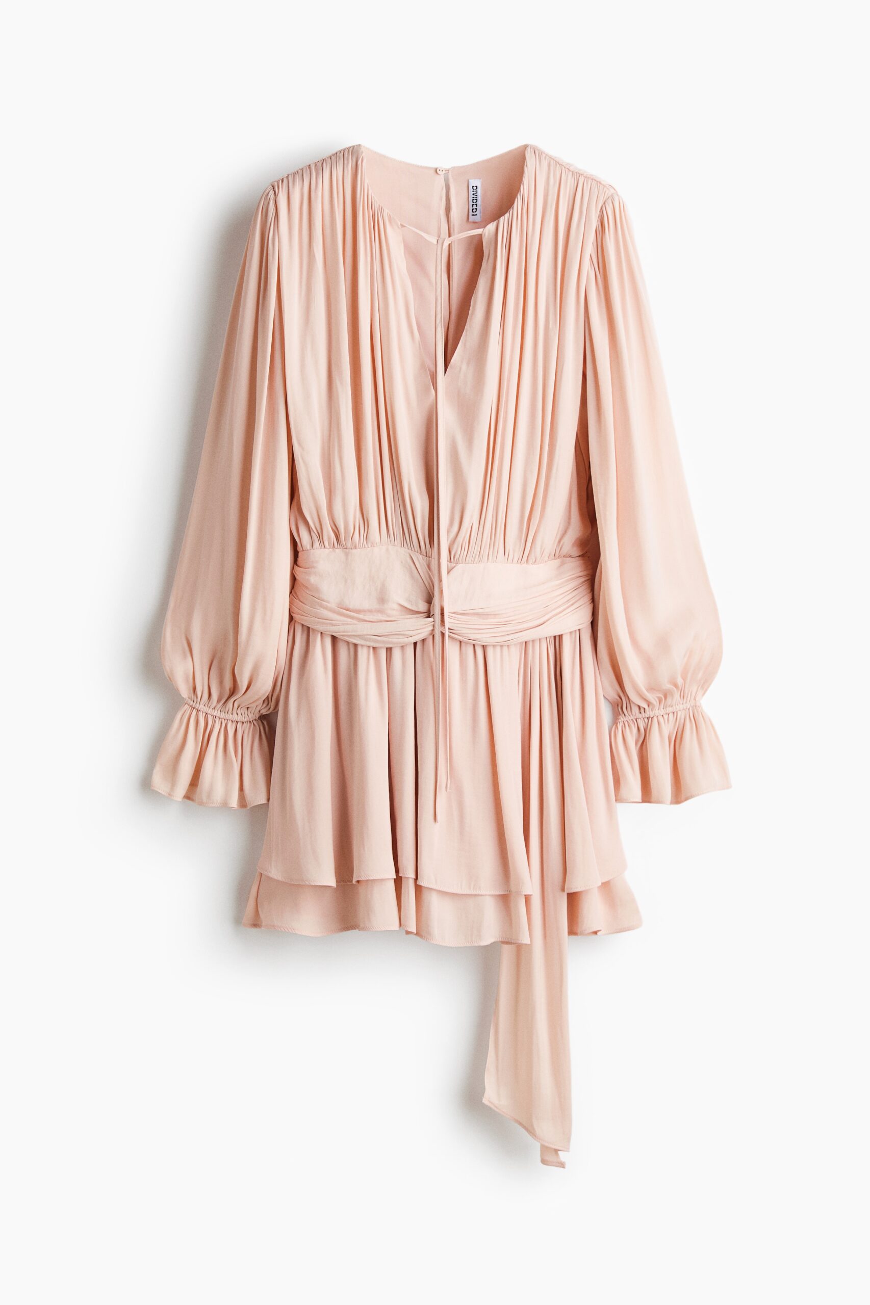 H & M - Gedrapeerde jurk met geknoopt detail - Poederroze H & M - Gedrapeerde jurk met geknoopt detail - Poederroze