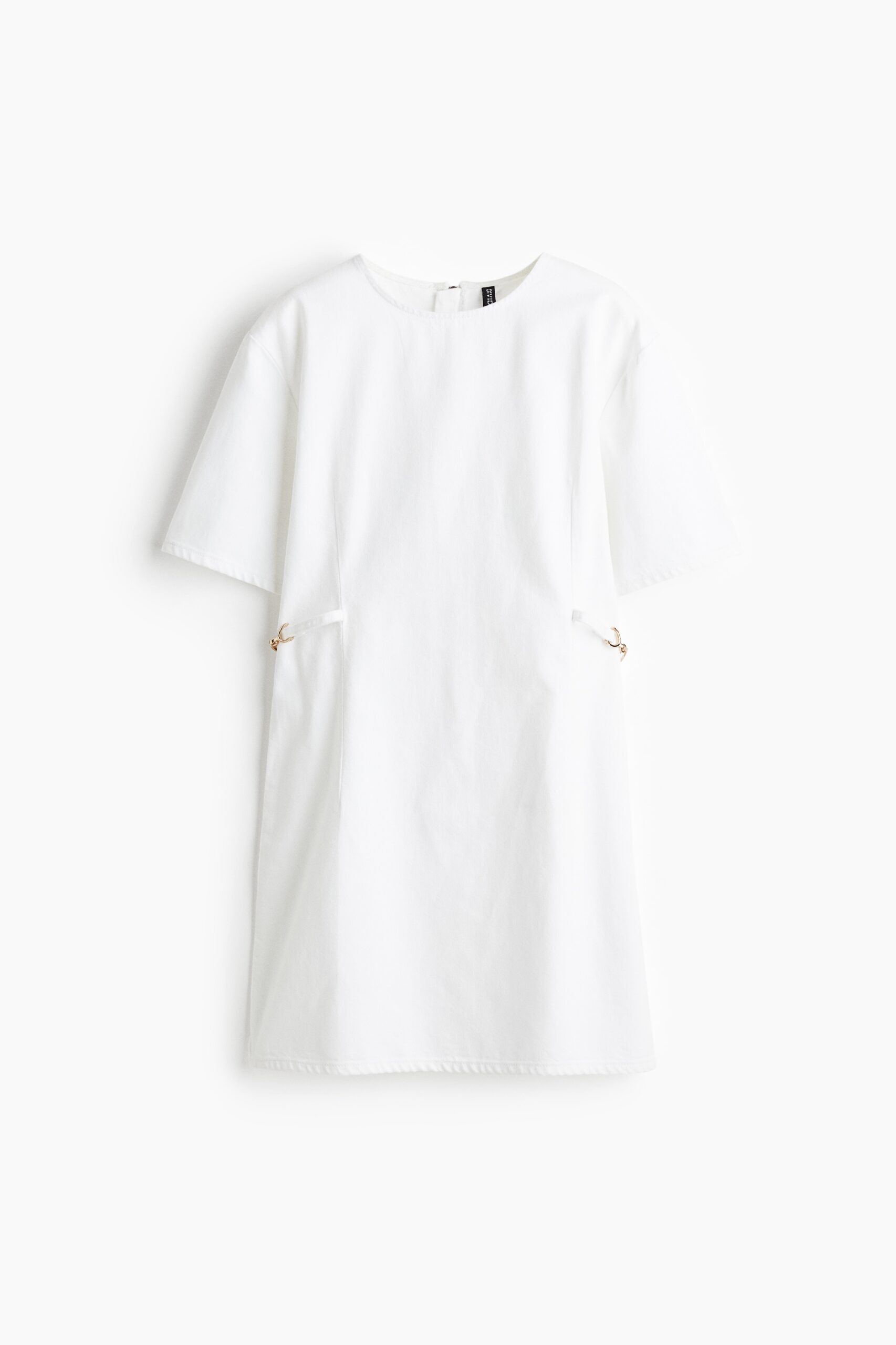 H & M - Denim jurk met gespjes - Wit H & M - Denim jurk met gespjes - Wit