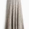 H & M - Rok met visgraatdessin - Wit/Dessin