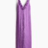 H & M - Crinklejurk met volants - Paars