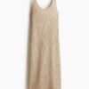 H & M - Ribgebreide jurk - Beige