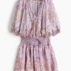H & M - Oversized tuniekjurk - Lichtroze/Dessin