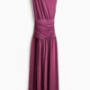H & M - Gedrapeerde tricot jurk - Paars