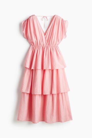 H & M - Volantjurk - Lichtroze