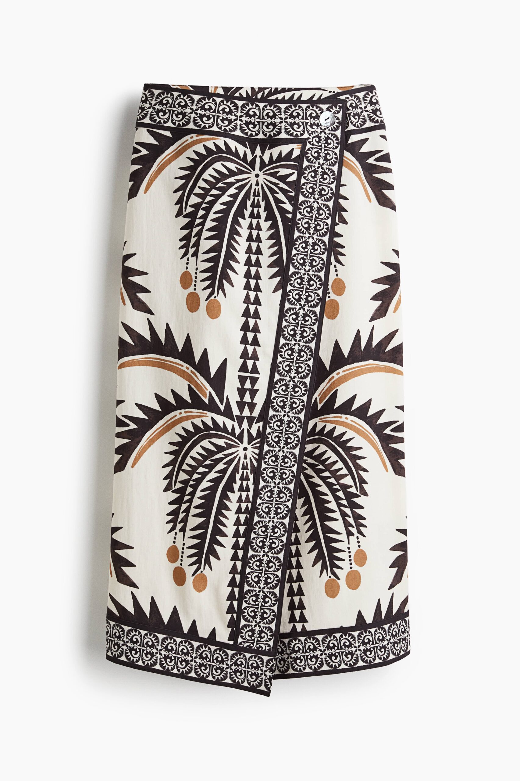 H & M - Overslagrok met print - Roomwit/Palmboom H & M - Overslagrok met print - Roomwit/Palmboom