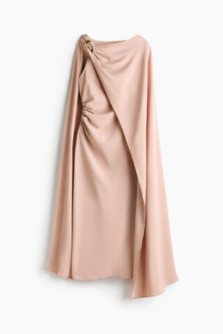 H & M - Jurk met cape - Beige
