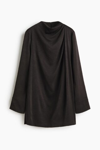 H & M - Gedrapeerde jurk - Zwart
