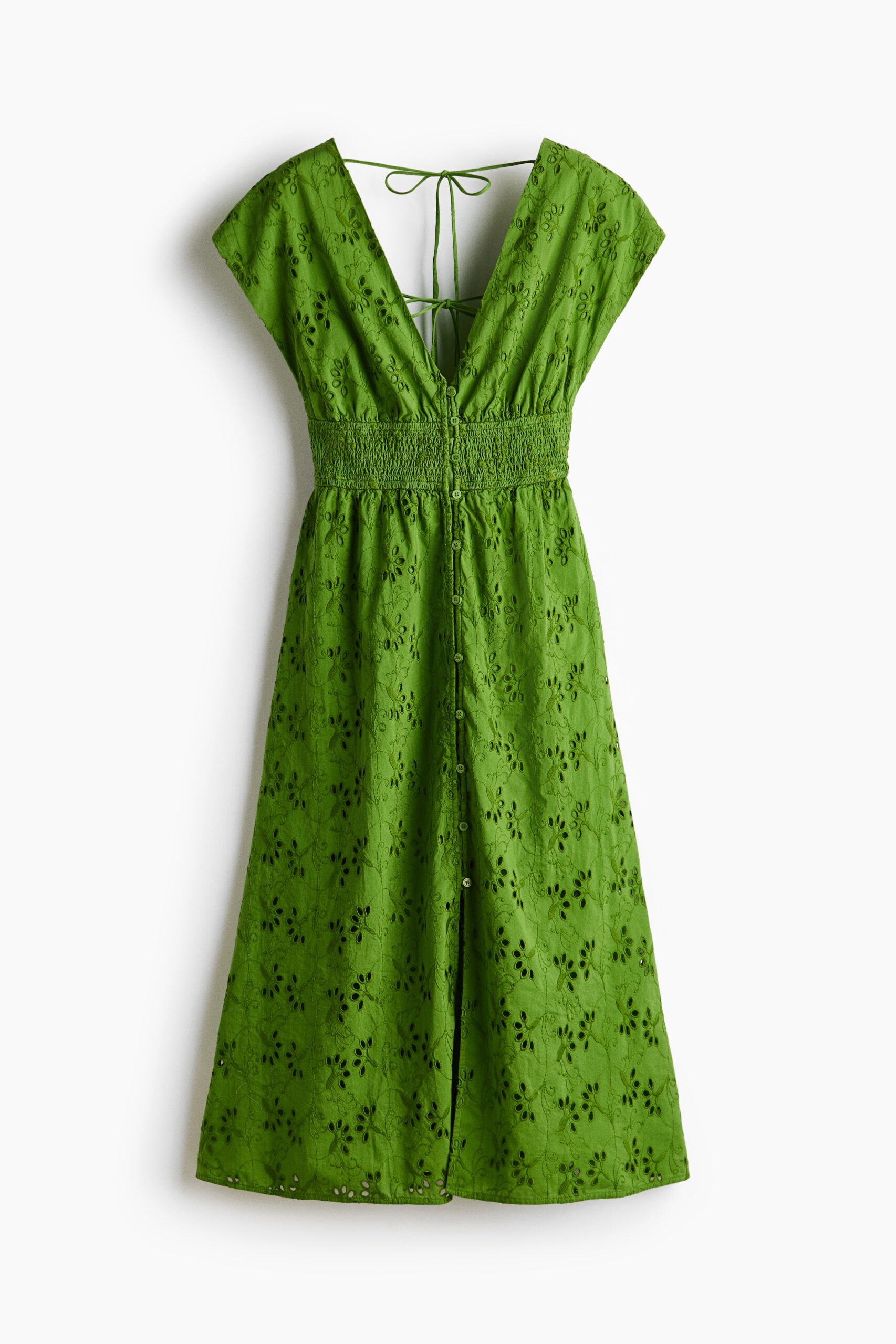 H & M - Katoenen jurk met broderie anglaise - Groen H & M - Katoenen jurk met broderie anglaise - Groen