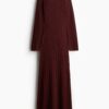 H & M - Ajourgebreide open-backjurk - Bordeauxrood