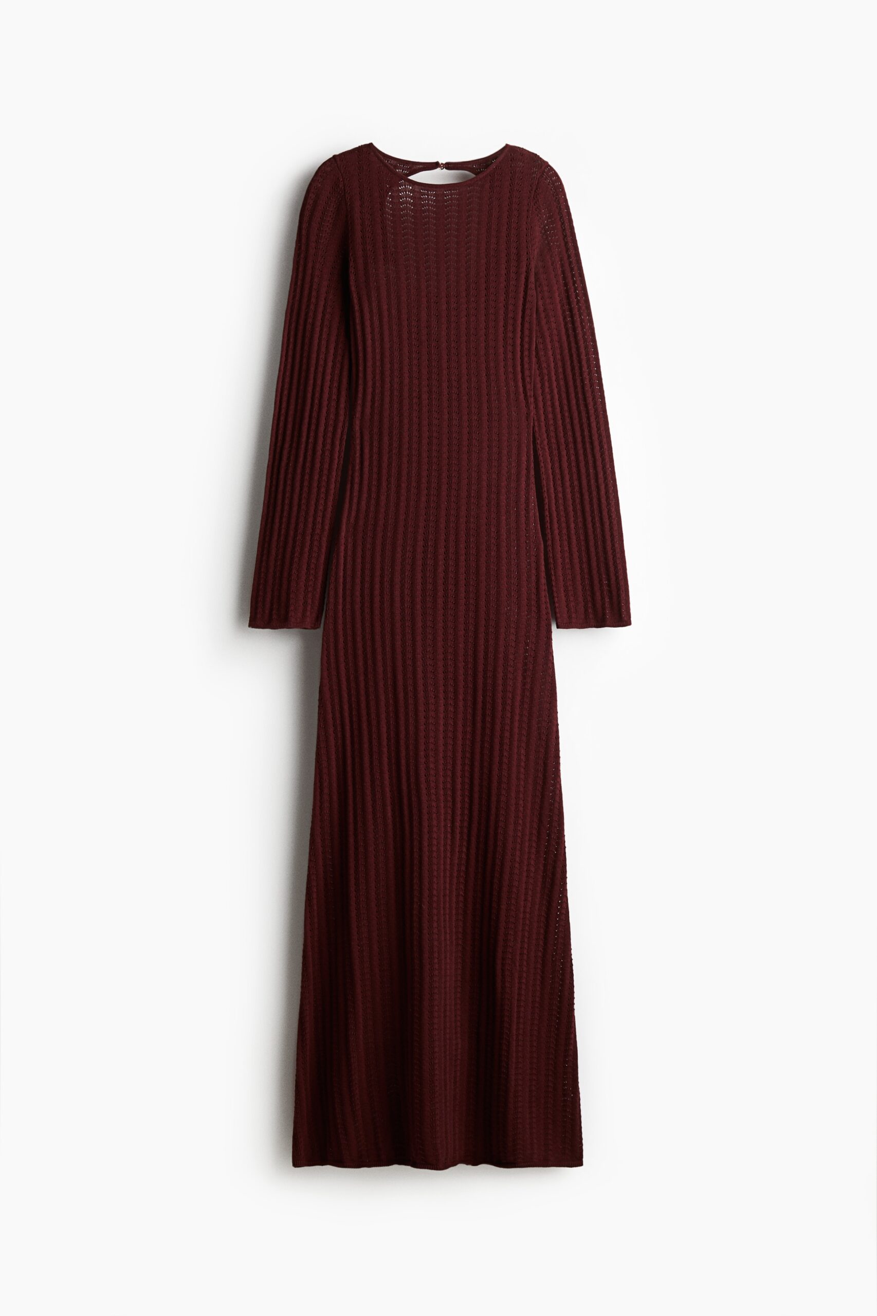 H & M - Ajourgebreide open-backjurk - Bordeauxrood H & M - Ajourgebreide open-backjurk - Bordeauxrood