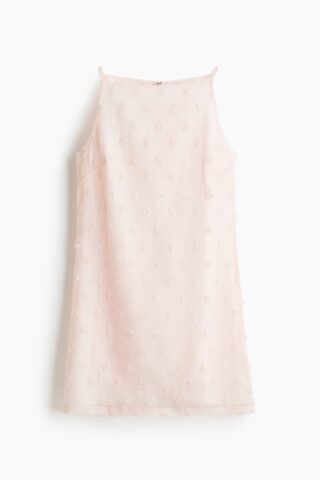 H & M - Mini-jurk met applicaties - Poederroze