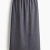 H & M - Midirok - Grijs Gemêleerd