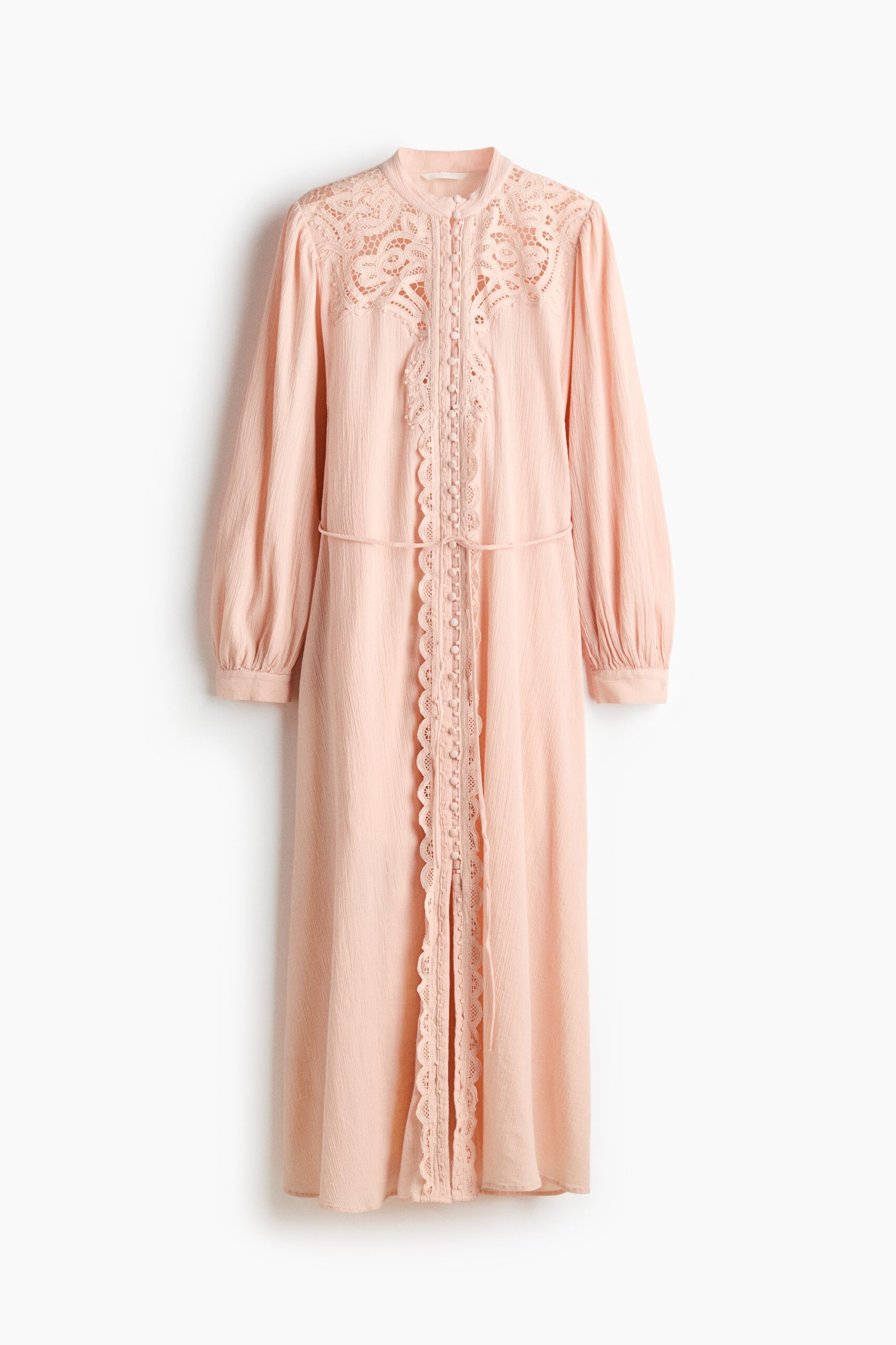 H & M - Katoenen jurk met kant - Licht Perzikroze H & M - Katoenen jurk met kant - Licht Perzikroze