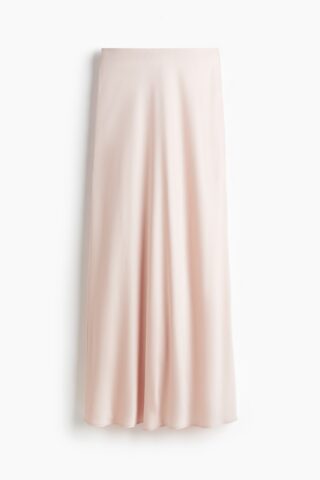 H & M - Satijnen slip-on rok - Poederroze