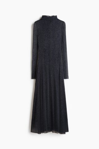H & M - Glanzende maxi-jurk - Marineblauw