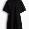 H & M - T-shirtjurk met schoudervullingen - Zwart