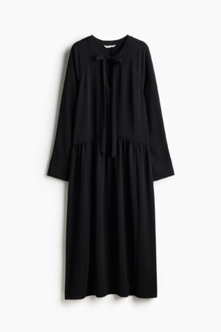H & M - Jurk met strikbanden - Zwart