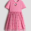 H & M - Jurk met geprint motief en tulen rok - Roze/Hello Kitty