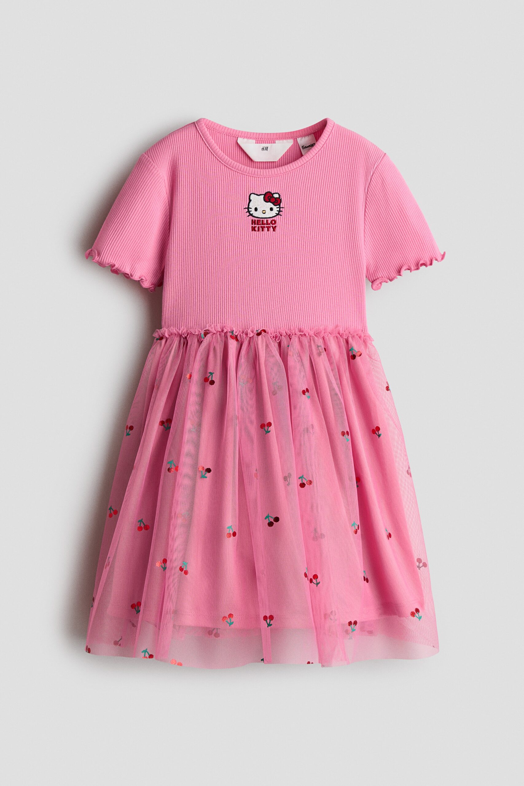 H & M - Jurk met geprint motief en tulen rok - Roze/Hello Kitty H & M - Jurk met geprint motief en tulen rok - Roze/Hello Kitty