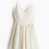 H & M - Strappy jurk - Roomwit