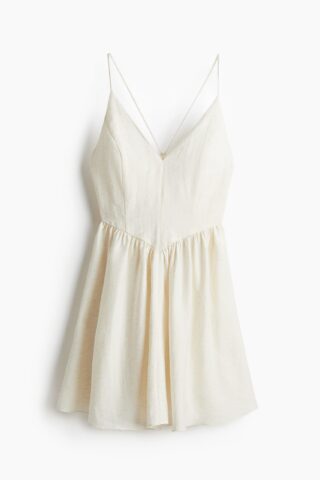 H & M - Strappy jurk - Roomwit