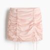 H & M - Ingerimpelde satijnen rok - Poederroze