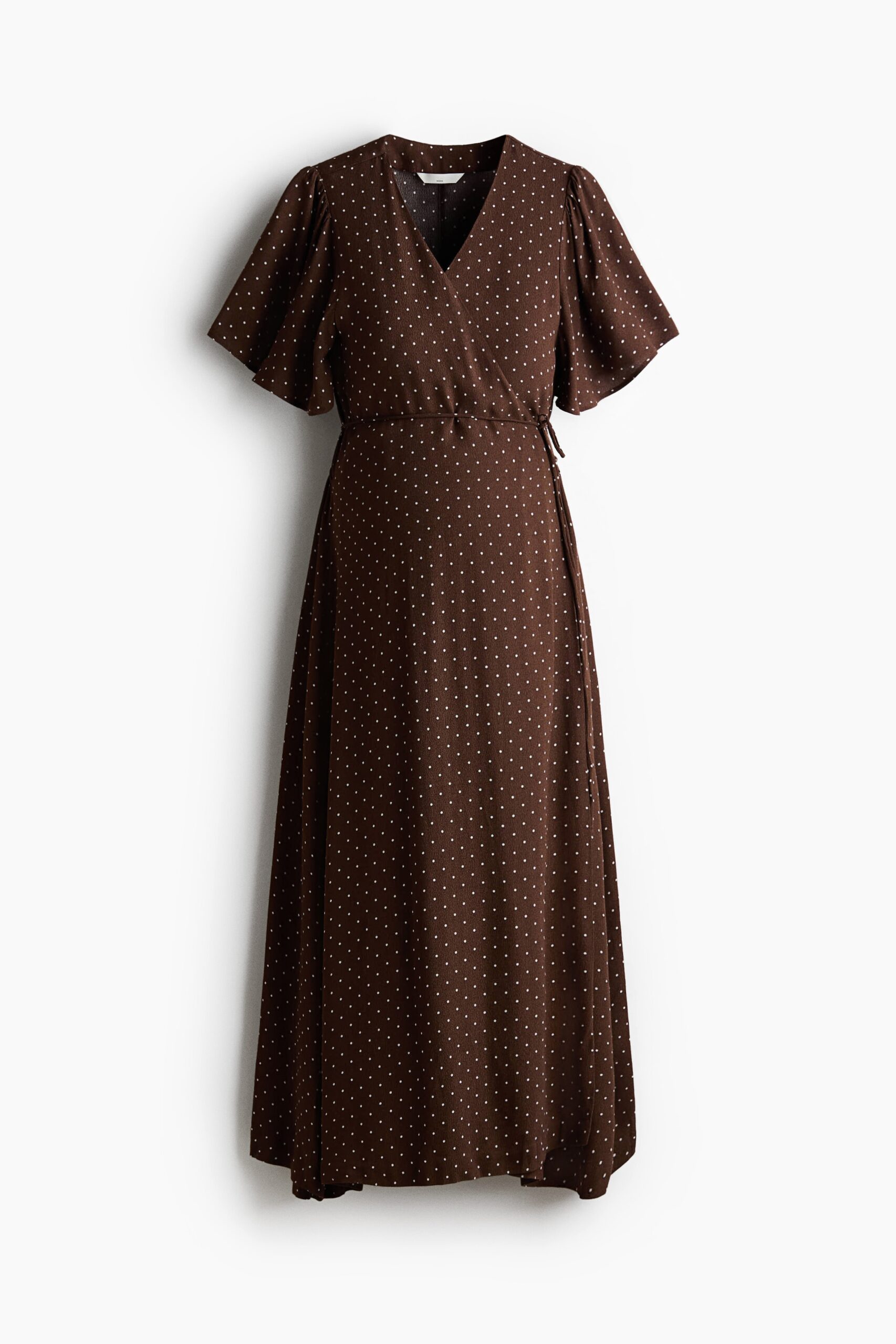 H & M - MAMA Voedingsjurk met overslag - Donkerbruin/Polkadot H & M - MAMA Voedingsjurk met overslag - Donkerbruin/Polkadot