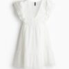 H & M - Jurk met volants - Wit