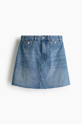 H & M - Denim A-linerok - Denimblauw