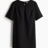H & M - Jurk van linnenmix - Zwart