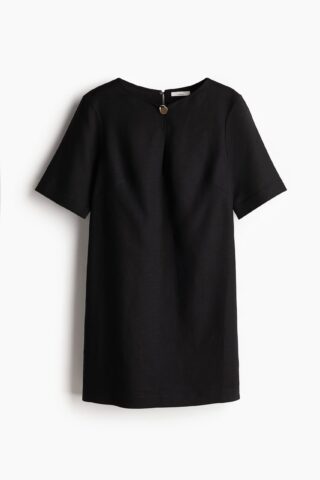 H & M - Jurk van linnenmix - Zwart