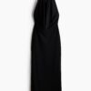 H & M - Maxi-jurk met watervalhals - Zwart
