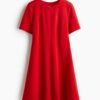 H & M - Jurk van Punta di Roma-tricot - Helderrood