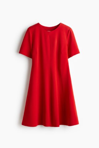 H & M - Jurk van Punta di Roma-tricot - Helderrood