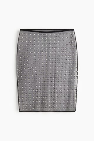 H & M - Gedecoreerde rok - Zwart