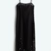 H & M - Transparante jurk met decoraties - Zwart