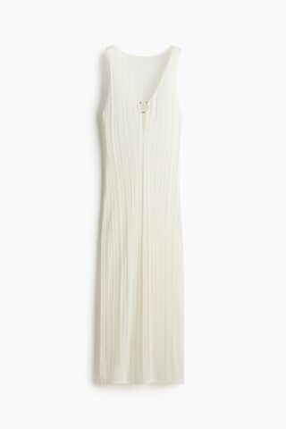 H & M - Ribgebreide strandjurk - Wit