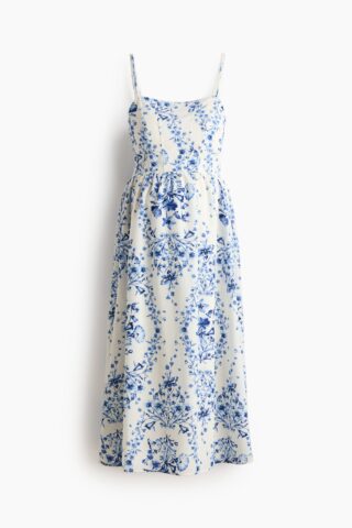 H & M - MAMA Strappy voedingsjurk - Ivoorwit/Bloemen