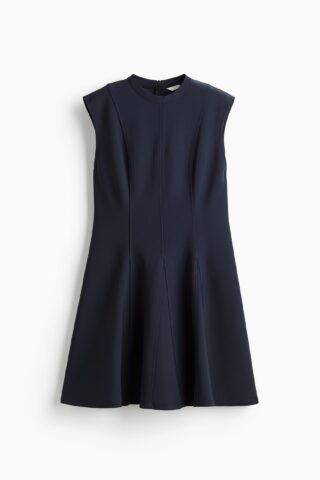 H & M - Mini-jurk met uitlopende rok - Marineblauw