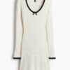 H & M - Ribgebreide bodyconjurk - Roomwit