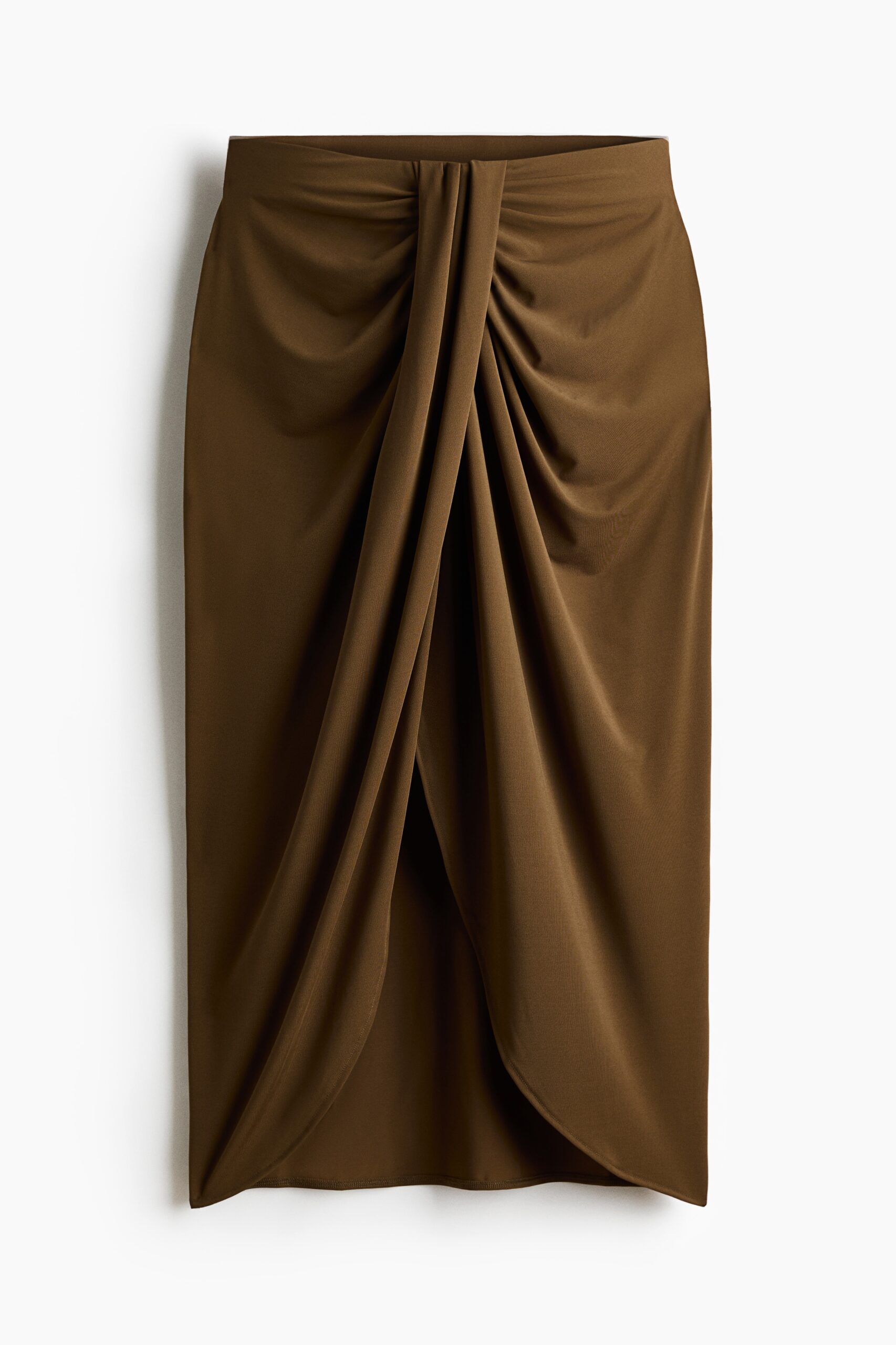 H & M - Gedrapeerde tricot rok - Donker Kakigroen H & M - Gedrapeerde tricot rok - Donker Kakigroen